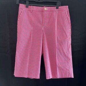 LRL Lauren Active Ralph Lauren pink/white gingham check Bermuda shorts